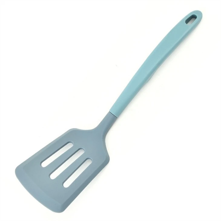 Silicone Slotted Turner Spatula Set Flipper Spatulas For Cooking With Nylon Handle