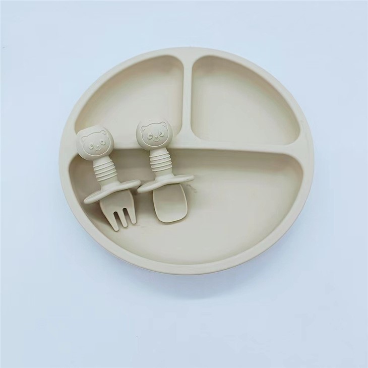 Custom Silicone Baby Plate With Divider